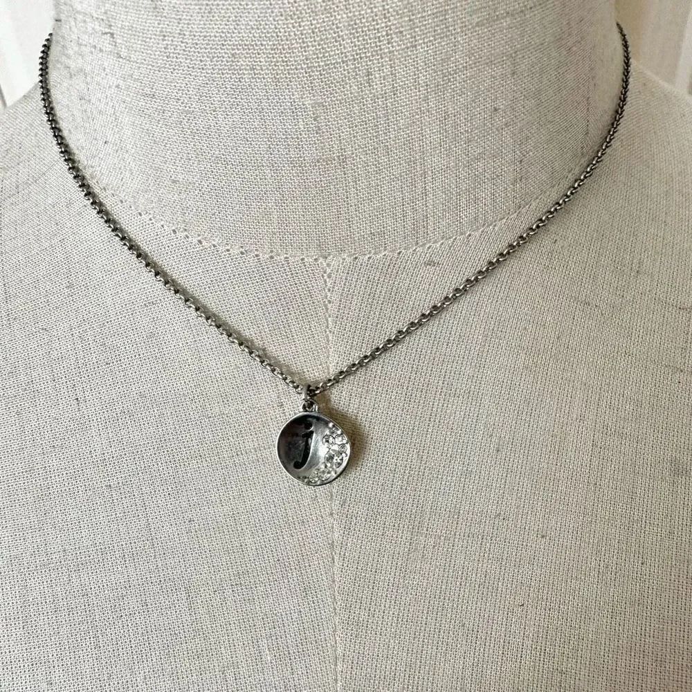 Lia Sophia J monogram pendant necklace